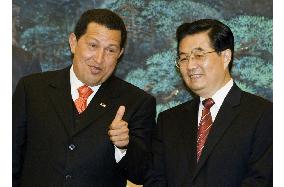 Venezuela's President Chavez in Beijing