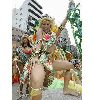Samba carnival held in Tokyo's Asakusa