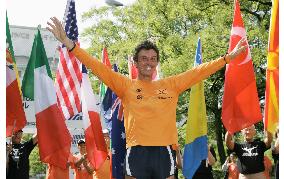 Frenchman runs across five full continents