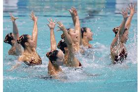 Japan finishes second in FINA synchronized swimming events