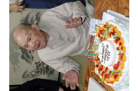 111-year-old Tanabe celebrates on Respect-for-the-Aged Day