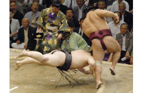 Asashoryu wins in autumn sumo, but loses to Chiyotaikai