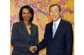 Rice meets with S. Korea's Ban