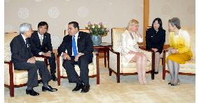 El Salvador president meets with Japanese emperor