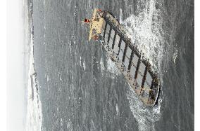 Crew rescued from 2 freighters that went aground off Ibaraki