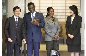 Equatorial Guinea's president visits Japanese crown prince