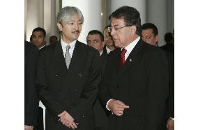 Japan's Prince Akishino in Paraguay