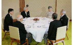 Emperor, empress invite cultural awards winners to tea party