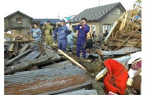 Work begins to clear rubble after deadly tornado in Saroma