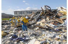 Work begins to clear rubble after deadly tornado in Saroma