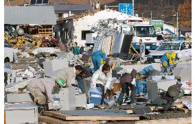 Work begins to clear rubble after deadly tornado in Saroma