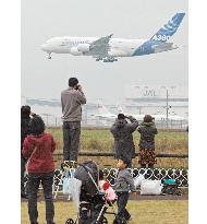 World's biggest passenger plane A380 lands in Japan on maiden voyage