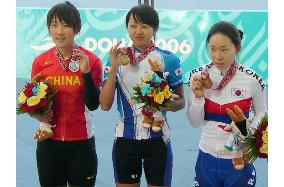 Japan's Hagiwara wins gold in cycling road race