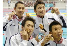 Japan wins 4th straight title in men's 4x100 medley relay
