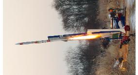 Low-cost experimental rocket lifts off in Hokkaido