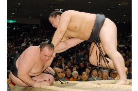 Asashoryu off to winning start at New Year sumo