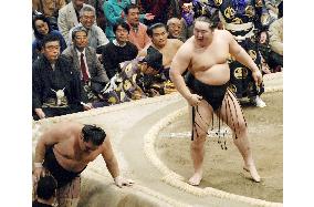 Asashoryu clinches 20th title at New Year sumo