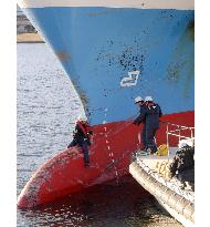 Cargo ship involved in fishing boat collision