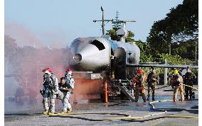 Japan, U.S. hold drill for military plane crash in Okinawa