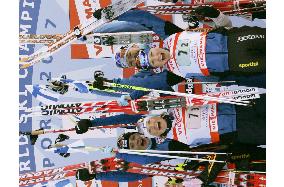 LEAD:Finland dominates to win cross country 4x5 relay