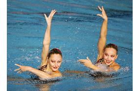 Russian synchro duo top in technical routine qualifying