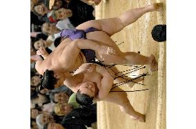 Hakuho stays in lead, Asashio chasing at spring sumo