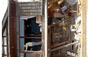 M6.9 quake in Noto - damaged house in Anamizu