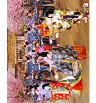 Kyoto Geisha dancers perform rites of spring