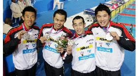 Japan wins silver in 400-meter medley