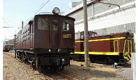 British-made steam locomotive, made 1923, on display in Saitama