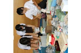 Eating utensils donated to Niigata quake victims