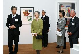 Empress Michiko visits Le Corbusier exhibition