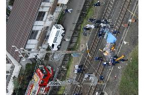 Copter crashes into railway tracks, 2 killed