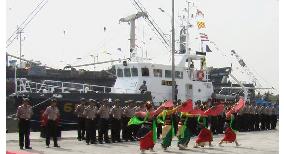Japan hands over 3 patrol vessels to Indonesia for Malacca Strait