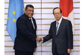 Fukuda says Japan to send environment research group to Tuvalu