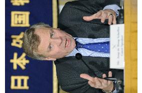 NATO chief asks for Japan's civilian participation in Afghan aid