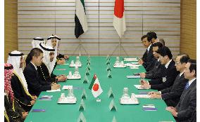 Fukuda meets with Abu Dhabi Crown Prince Sheikh Mohammed