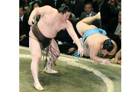 Hakuho stays perfect at New Year sumo