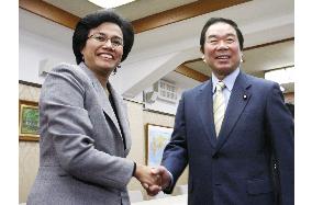 Finance Minister Nukaga meets with Indonesian counterpart