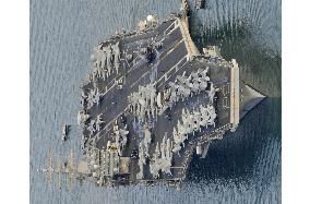 U.S. warship Nimitz visits Sasebo