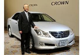 Toyota launches remodeled Crown luxury sedan