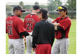 Japanese major leaguers at spring camp