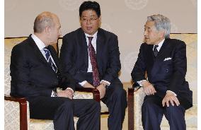 Israeli Prime Minister Olmert meets with Emperor Akihito