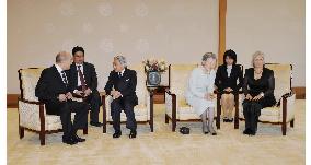 Israeli Prime Minister Olmert meets with Emperor Akihito