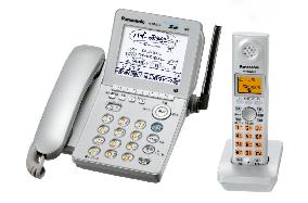 Matsushita cord phone set receives incoming fax on screen
