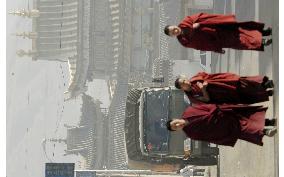 Tibetan monks in Qinghai