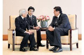 Emperor meets with Peruvian President Alan Garcia