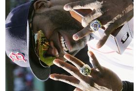 MLB World Series victory ring presented to Boston players