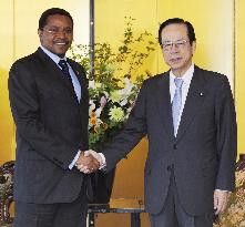 TICAD: Fukuda meets Tanzania President Kikwete