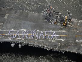 U.S. carrier Kitty Hawk bids farewell to Japan